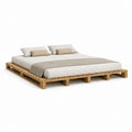Futonbett Bettgestell Natur aus massivem Kiefernholz rechteckig 180 x 200 cm