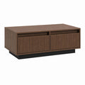 Couchtisch mit Stauraum Walnussbraun MDF rechteckig 120 x 60 x 45 cm